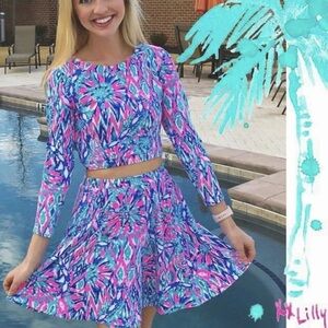 Lilly Pulitzer Carlita 2 piece crop top and skort set